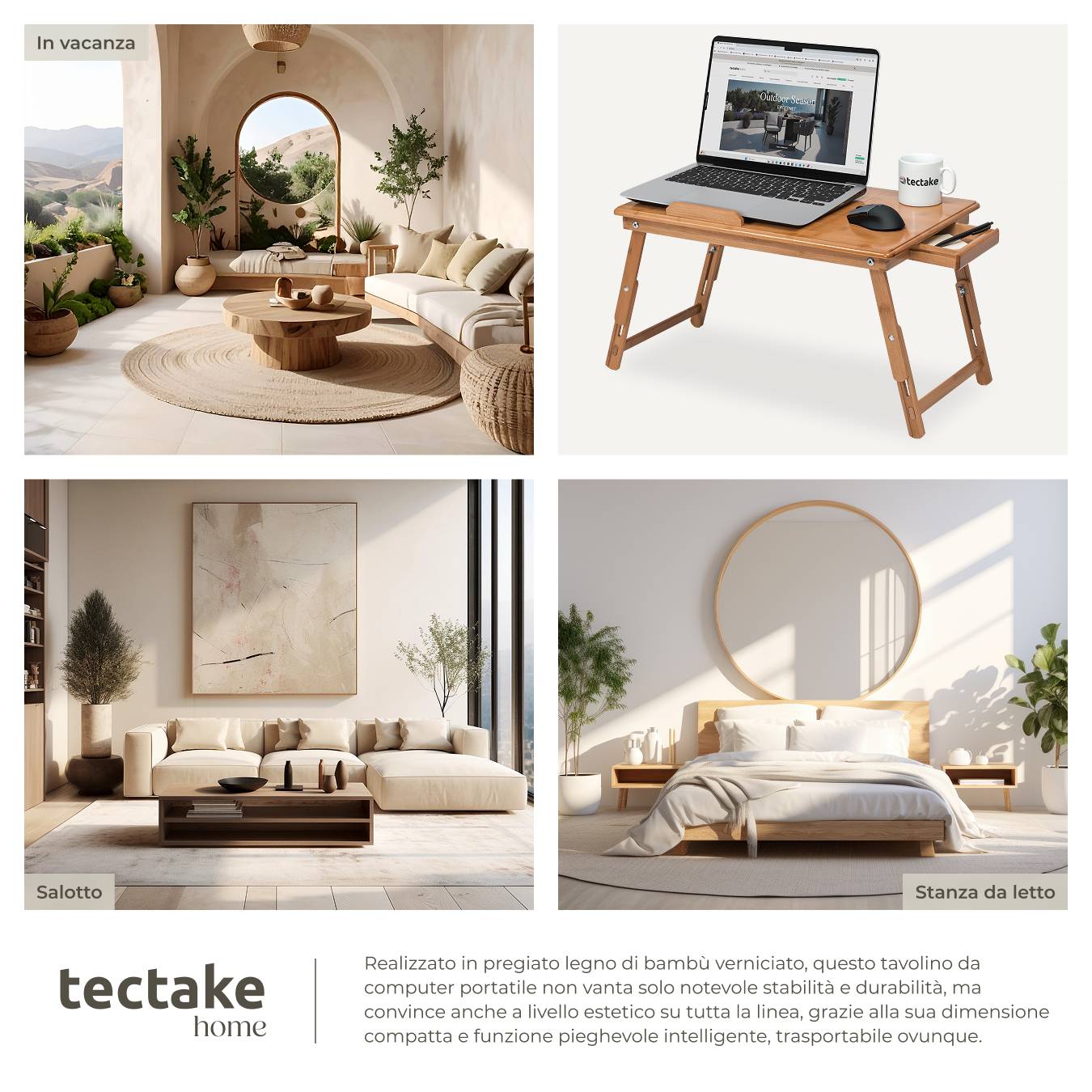 Tavolini Laterali Su Ruote, Tavolino Da Caffè, Moderno, Regolabile In Altezza, Tavolino Laterale Legno Girevole A 360 Tavolo Per Laptop Per Divano Divano Letto Tavolo Da Divano Per Soggiorno 86851262