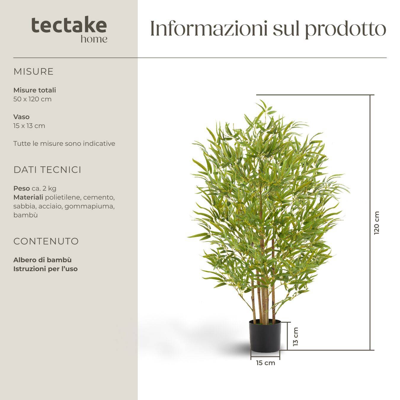 2 Rami Di Bambù Portafortuna Artificiali Alti 110 Cm, Piante Finte Con Foglie Verdi In Seta E Plastica, Per Decorazioni E Vasi
