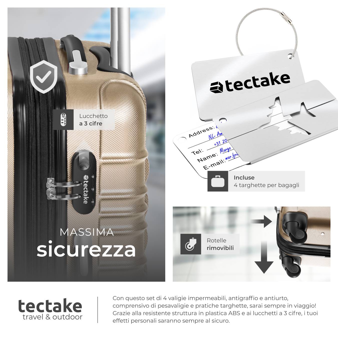 Cinghia Bagaglio Regolabile Con Lucchetto TSA – Cintura Di Sicurezza Per Valigia – Viaggio E Aeroporto (Nero, Unisex)