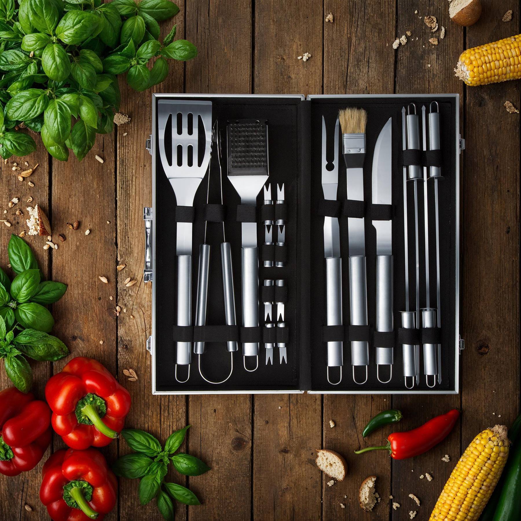 Utensili per barbecue in acciaio inox con pinza, paletta e forchettone / Default Title | Leroy Merlin Utensili per barbecue in acciaio inox con pinza, paletta e forchettone / Default Title | Leroy Merlin
