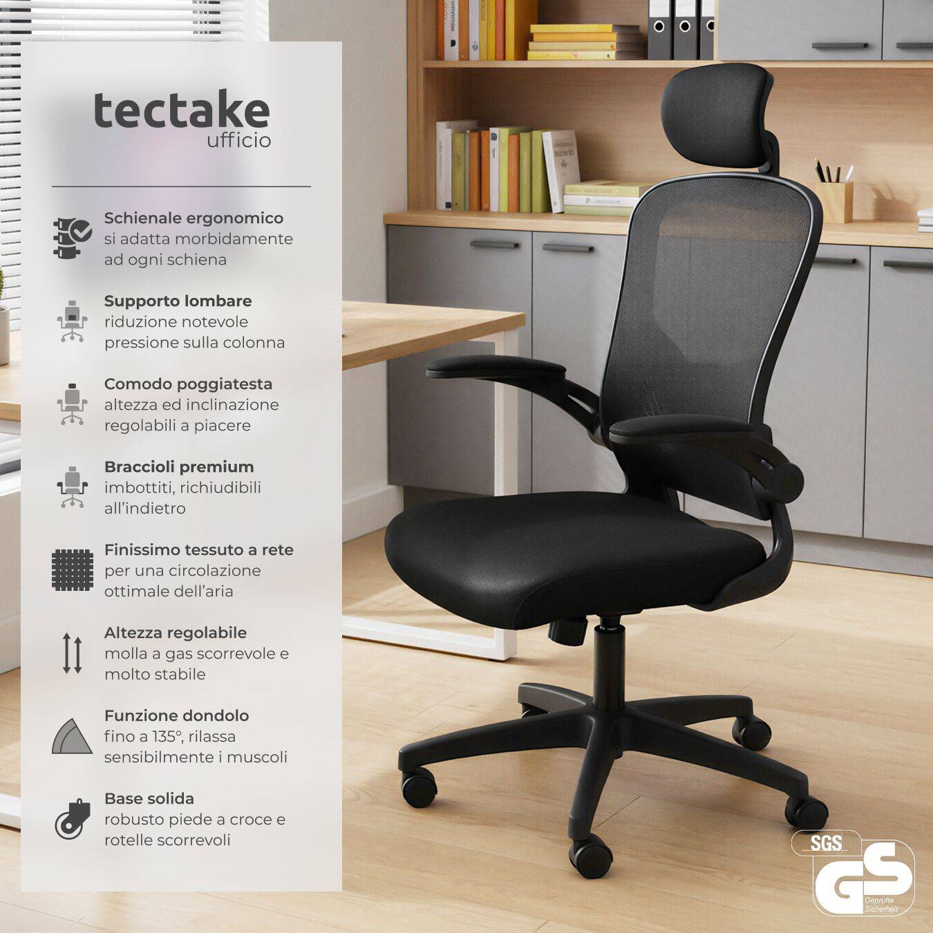 Fodera Elasticizzata Per Sedia Ufficio – Stile Geometrico Candy Orange – Coprisedia Girevole Lavabile