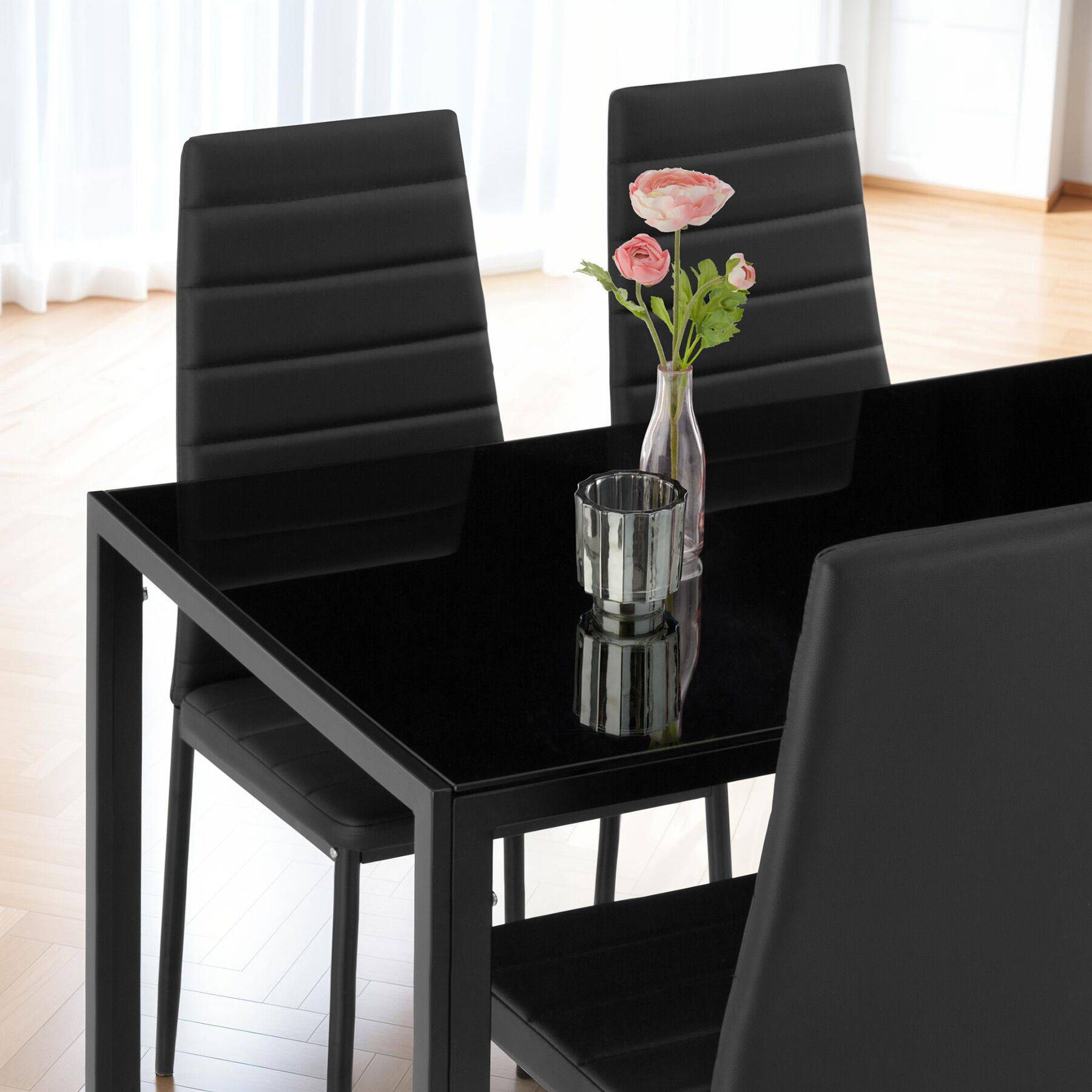Sedia rivestita in pelle, per sala da pranzo