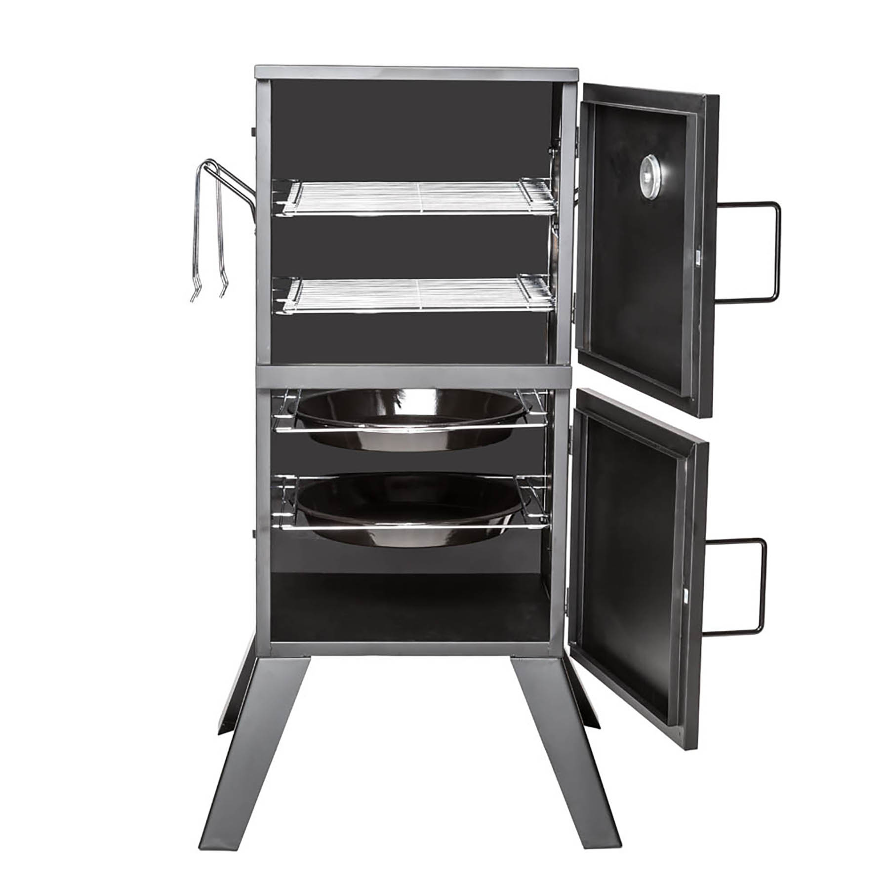 Barbecue Pirolitico Completo Piastra Acciaio Inox Nero Barbecue Pirolitico Completo Piastra Acciaio Inox Nero