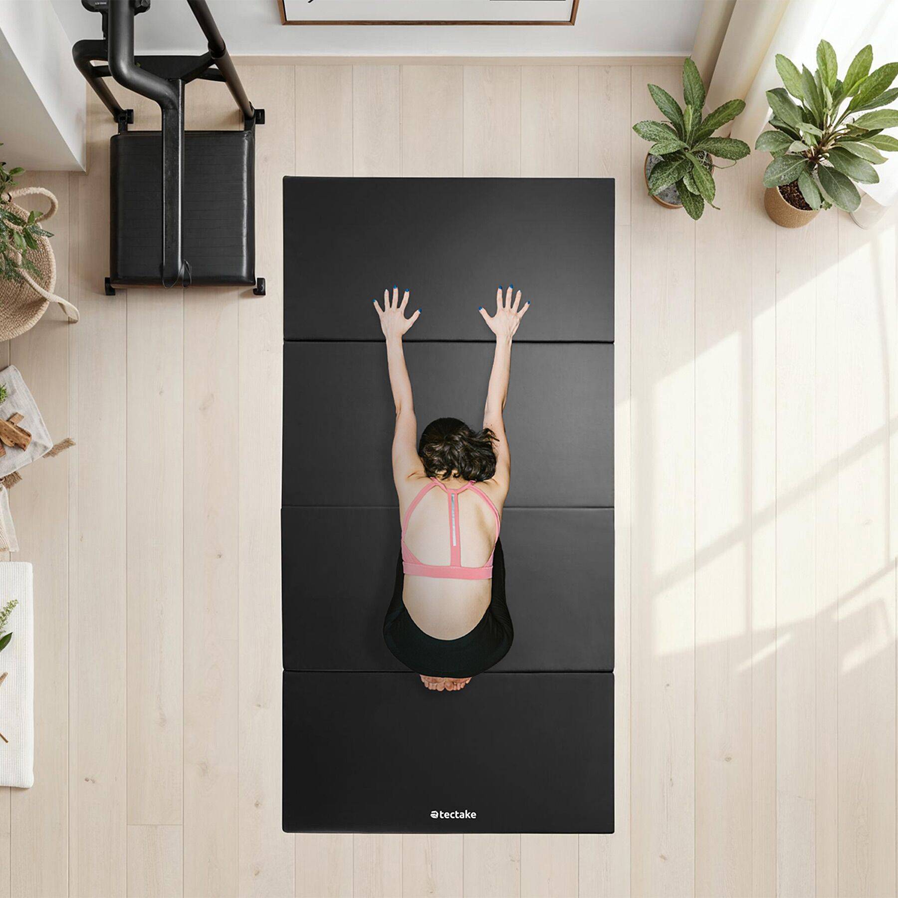 Tappetino per yoga pilates tappeto ginnastica fitness 185x60x1,5 cm Rosa Tappetino per yoga pilates tappeto ginnastica fitness 185x60x1,5 cm Rosa