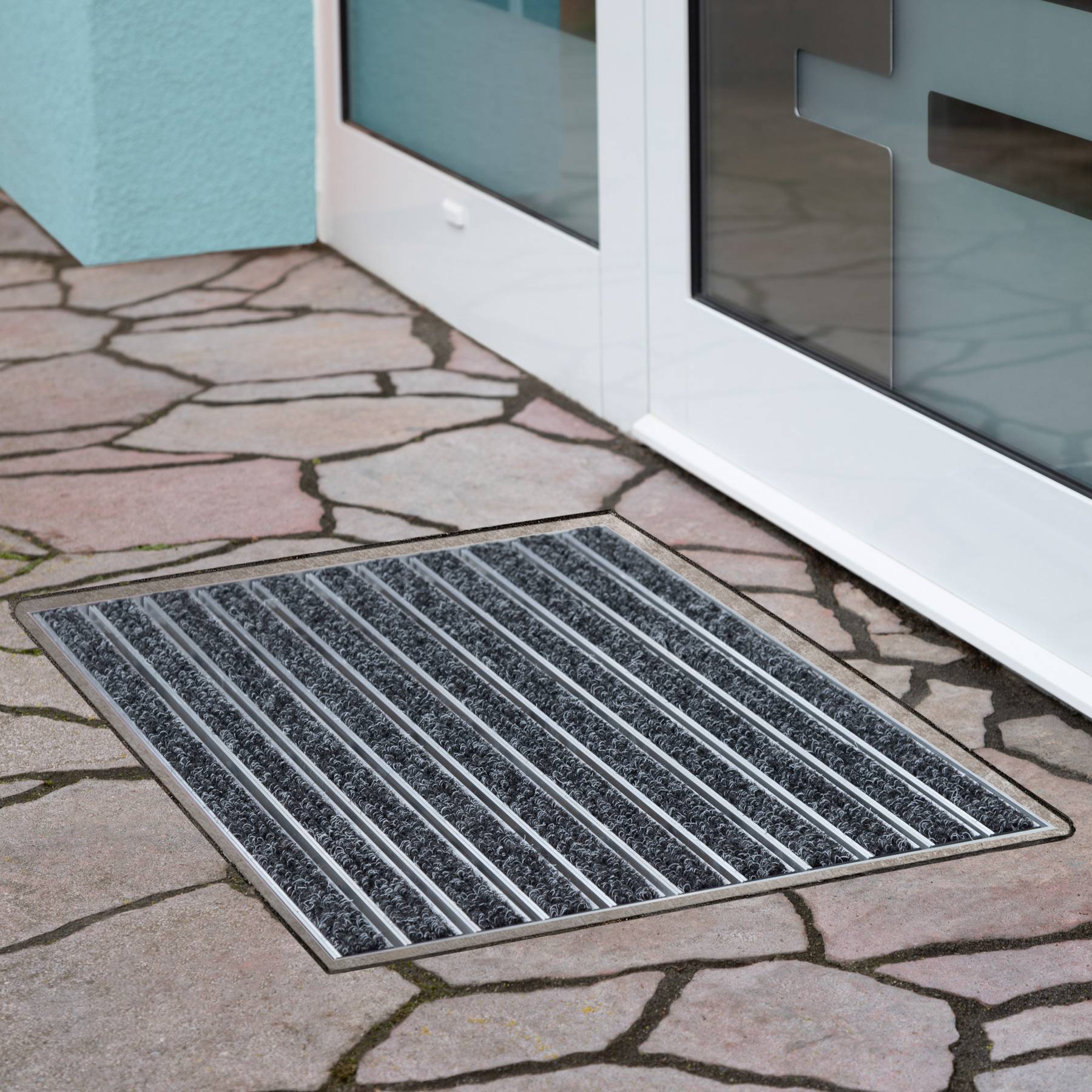Zerbino DII Hog Antiscivolo: Tappeto Intrappola Sporco In Polipropilene, Azteco, 46x76 Cm - Ideale Per Esterno - 2