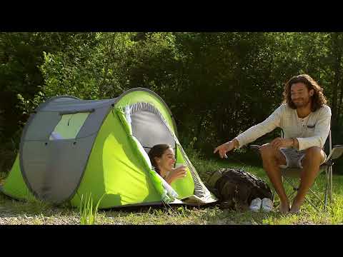 Tenda Pop-up Istantanea 2-3 Persone – Impermeabile, Antivento, Con Doppia Porta E Vestibolo – Per Campeggio, Spiaggia, Trekking, Verde - 3