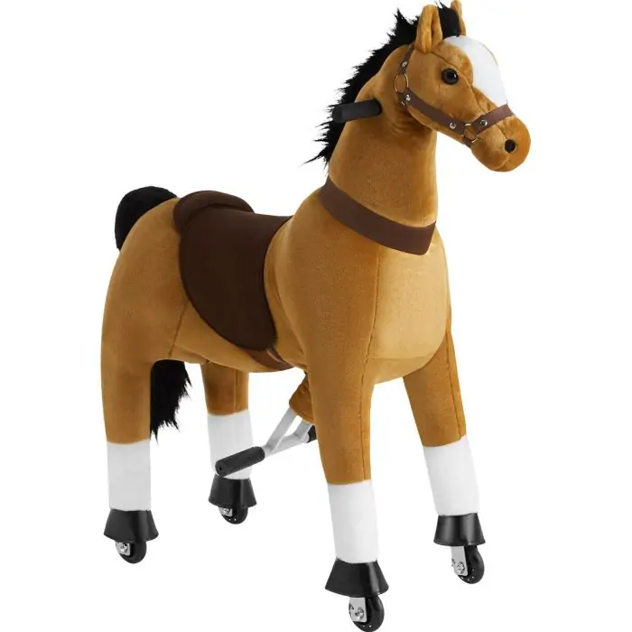 Cavallino a dondolo su rotelle