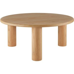 Tavolino da caff&egrave; Sisi, rotondo, gambe in legno massiccio