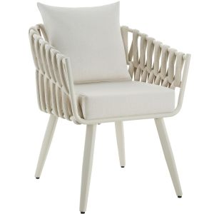 Sedia Lugano con design Rope e struttura in alluminio