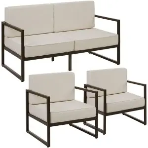 Set da giardino Comosa per 4 persone,imbottitura XXL