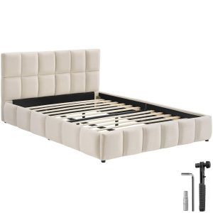 Letto imbottito Shirley con rete a doghe, portata 250 kg