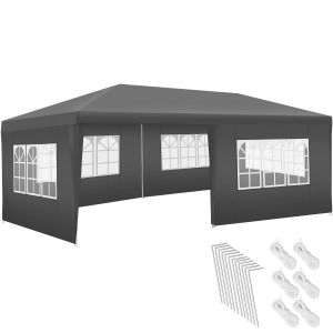 Padiglione Novara con 5 pannelli laterali, impermeabile, 6x3m