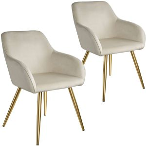 Sedia Marilyn effetto velluto oro